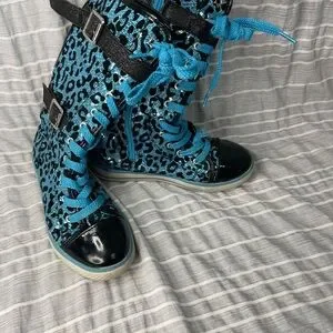 Justice Shoes Justice Girls Tall Sequined Leopard Print Boots